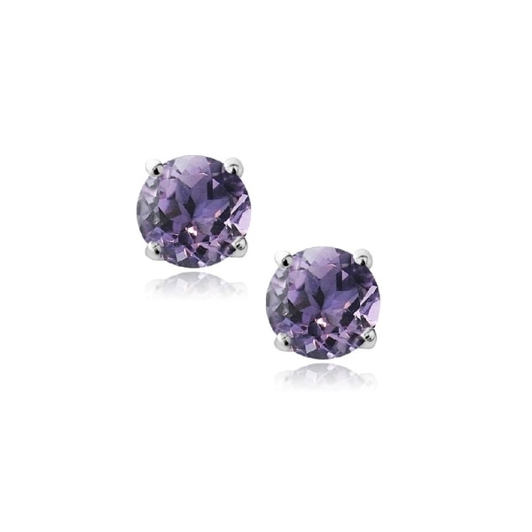 Pori Jewelers 14k Solid White Gold Birthstone Round Cut Stud Pori Jewelers 14k Solid White Gold Birthstone Round Cut Stud Earrings Wcrystals By Swarovski