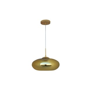 The Beacon 1-Light Mirrored Chandelier Pendant - N/A (Gold) - Chandeliers For Bedrooms by Overstock.com