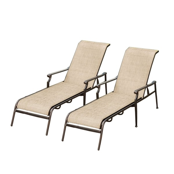Havenside Home Waveland Beige Outdoor Lounge Chairs (Set of 2)