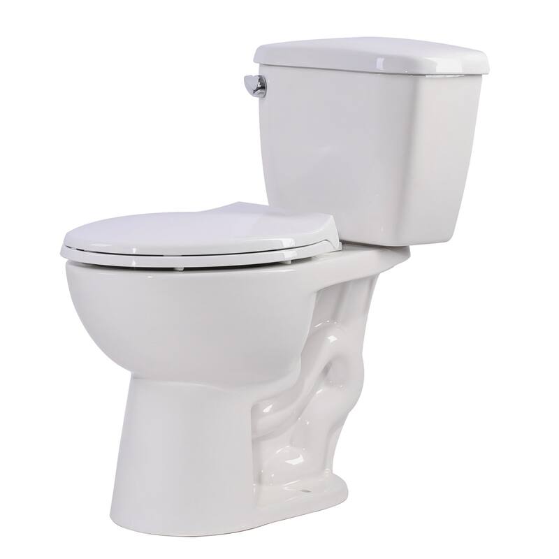 Talyah 71 in. Acrylic Soaking Bathtub in White with Tugela Faucet and Author 1.28 GPF Toilet