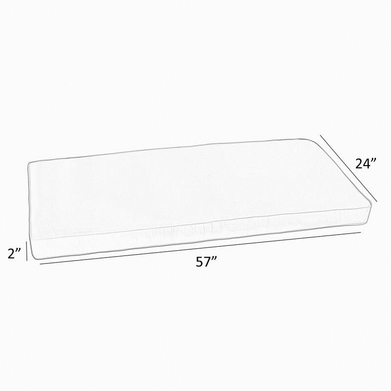 Sunbrella Terra Cotta Indoor/ Outdoor Bench Cushion 55" to 60"