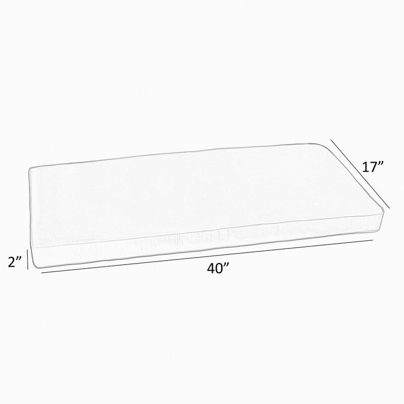 Sunbrella Canvas Brown Indoor/ Outdoor Bench Cushion 37" to 48"