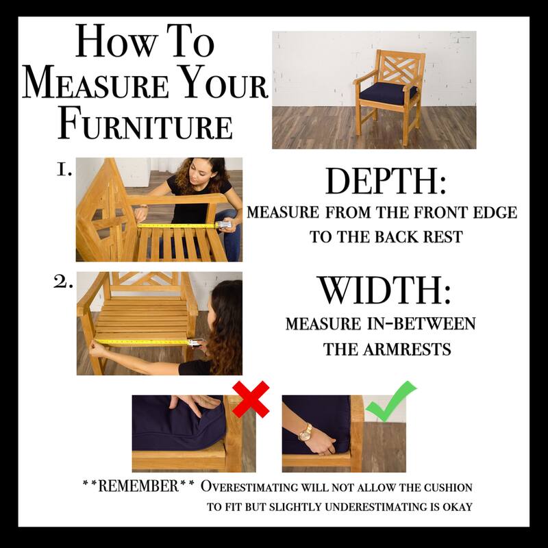 Sunbrella Canvas Brown Indoor/ Outdoor Bench Cushion 37" to 48"