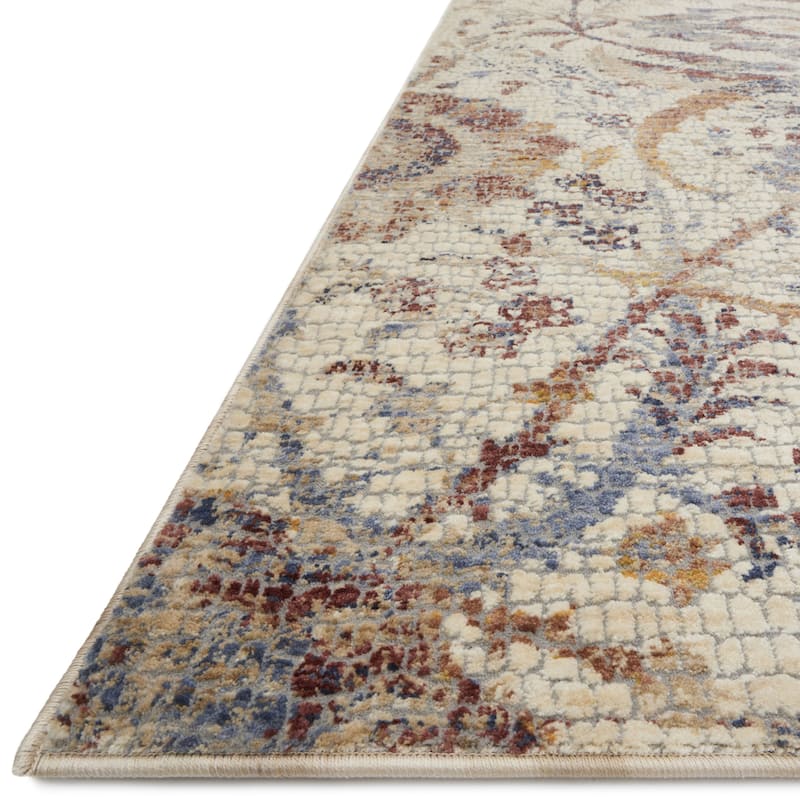 Alexander Home Traditional Mosaic Floral Spray Area Rug