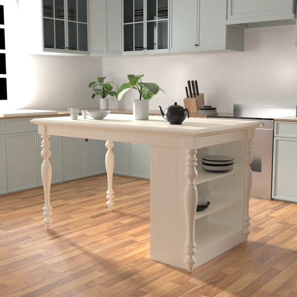 Shop Furniture Of America Reln Traditional White 62 Inch Kitchen