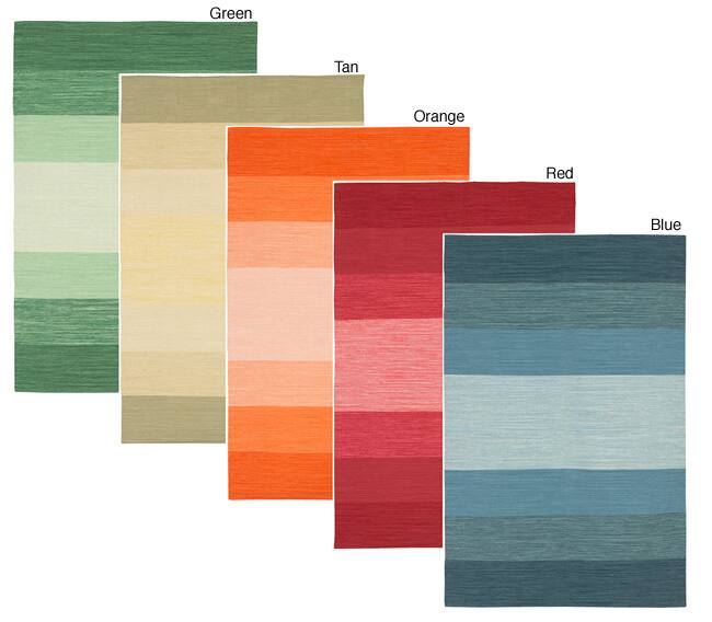 Artist's Loom Handmade Flatweave Casual Reversible Natural Eco-friendly Cotton Rug (5'x7'6) (Set of 2)