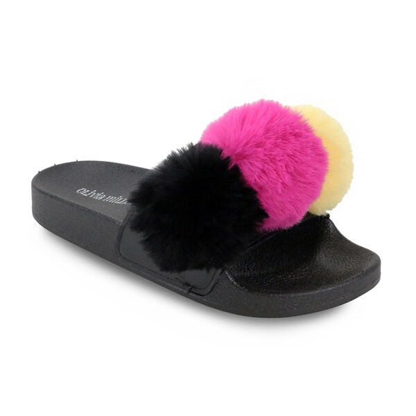 pom multicolor fur pom Olivia Color 'Casselberry' Fur Multi Pom Pom Shop Miller