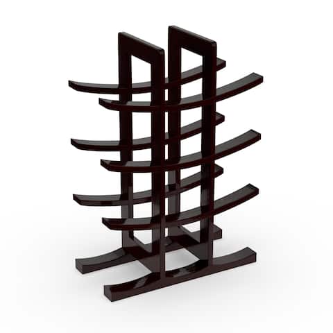 Porch & Den Ortiz Dark Espresso Bamboo 12-bottle Wine Rack - Brown
