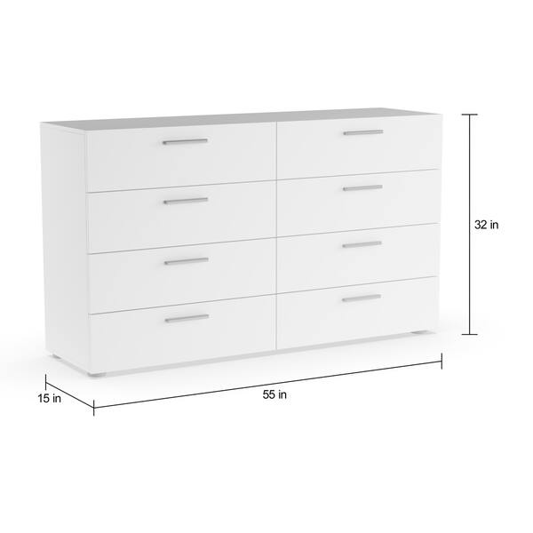 Shop Porch Den Angus Space Saving Foiled Surface 8 Drawer Double