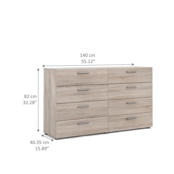 Shop Porch Den Angus Space Saving Foiled Surface 8 Drawer Double