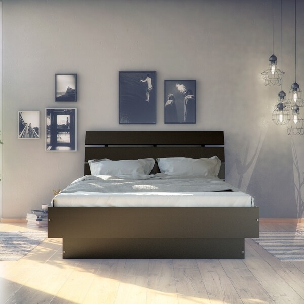 Porch & Den McKellingon Contemporary Wood Grain Platform Bed. Opens flyout.