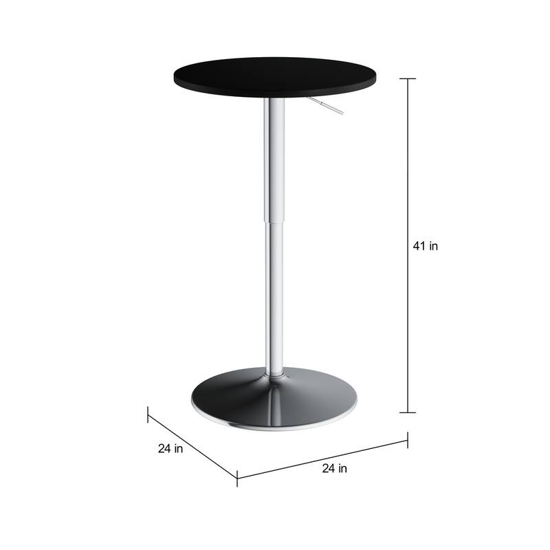 Porch & Den Oakberry 23-inch Wood Top Adjustable Bar Table