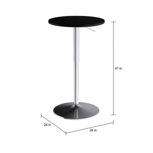 Porch & Den Oakberry 23-inch Wood Top Adjustable Bar Table