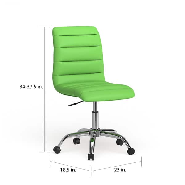 dimension image slide 0 of 2, Ripple Armless Mid Back Vinyl Office Chair