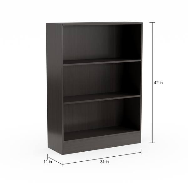 Shop Porch Den Alethea Short Wide 3 Shelf Bookcase Free