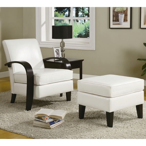 Shop Copper Grove Jessup White Bonded Leather Accent Arm ...