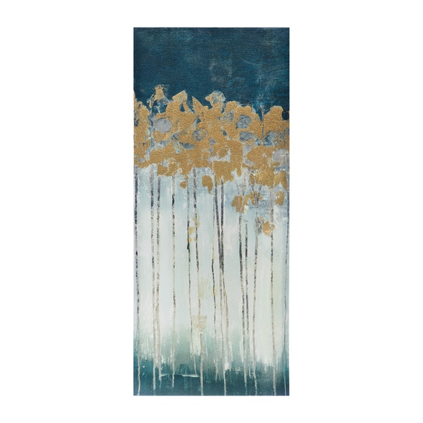 Madison Park Dewy Forest Gold Foil Abstract 3-piece Canvas Wall