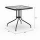 Havenside Home Bellport 5-piece Square Metal/ Glass Table with Rattan Chairs Set - Thumbnail 3