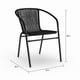 Havenside Home Bellport 5-piece Square Metal/ Glass Table with Rattan Chairs Set - Thumbnail 4