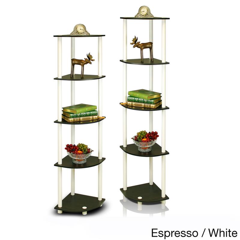 Porch & Den St. Marks 5-tier Corner Shelving Unit (Set of 2)