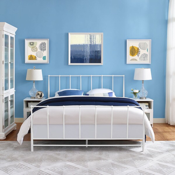 Estate Cottage White Platform Bed