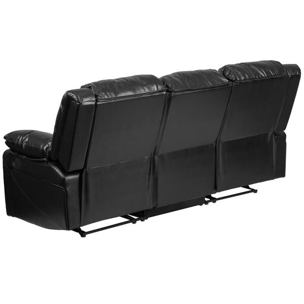 Shop Copper Grove Malheur Leather Sofa With Two Built In Recliners