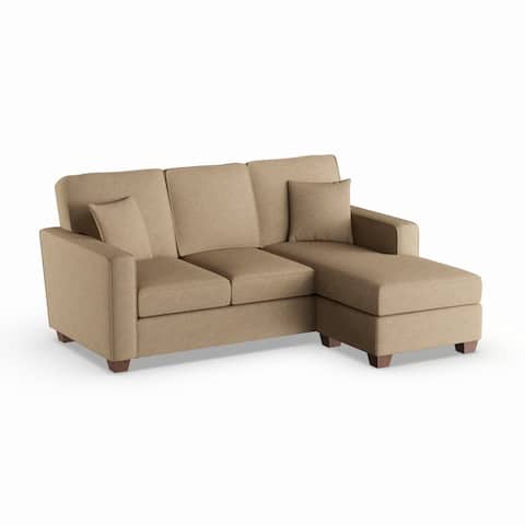 Brown Polyester Sectional Sofas Online At Our Best Copper Grove Cleome Reversible Chaise Sectional Sofa