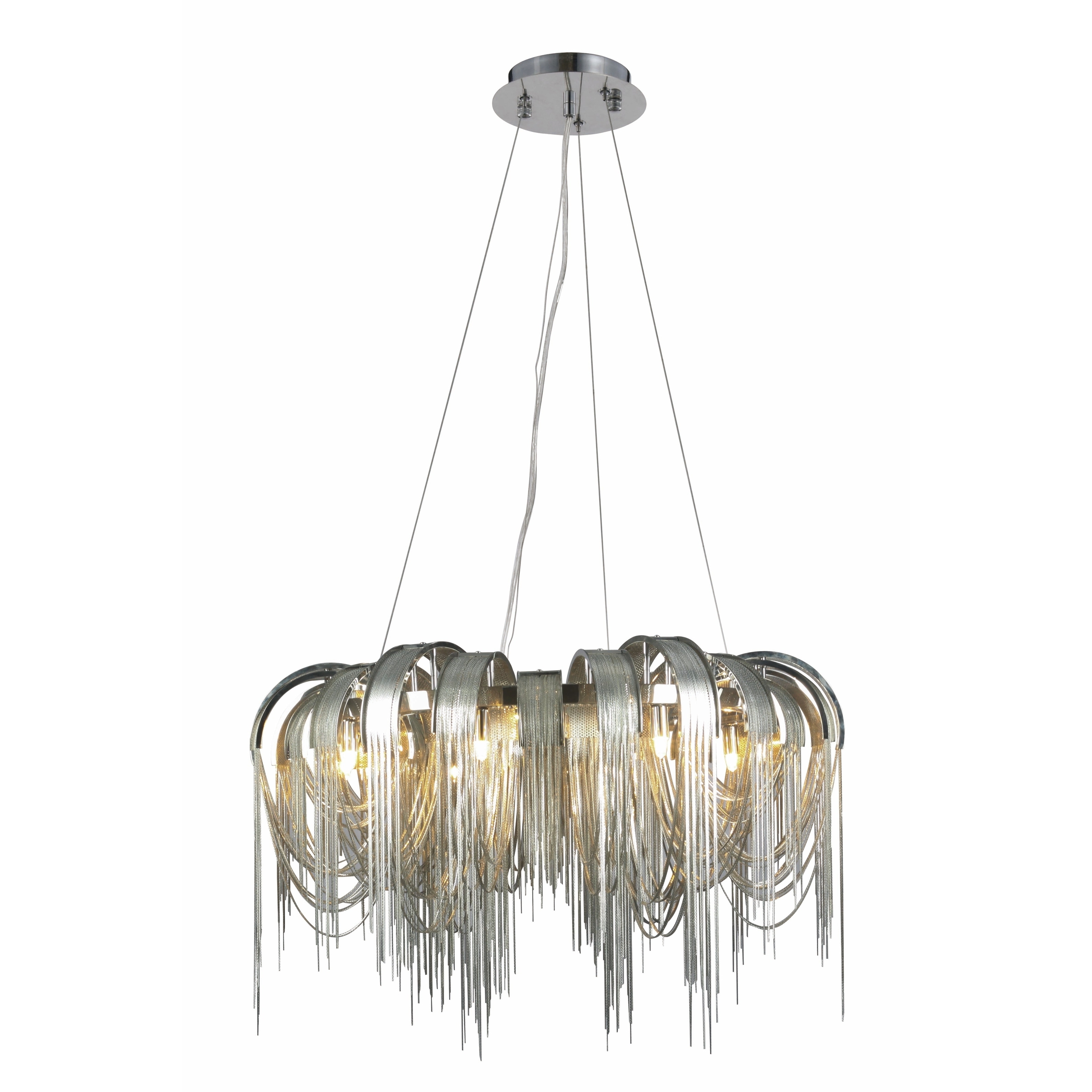 Royce Edge 8-Light Chrome Chandelier (Chrome) - Chandeliers For Bedrooms by Overstock.com