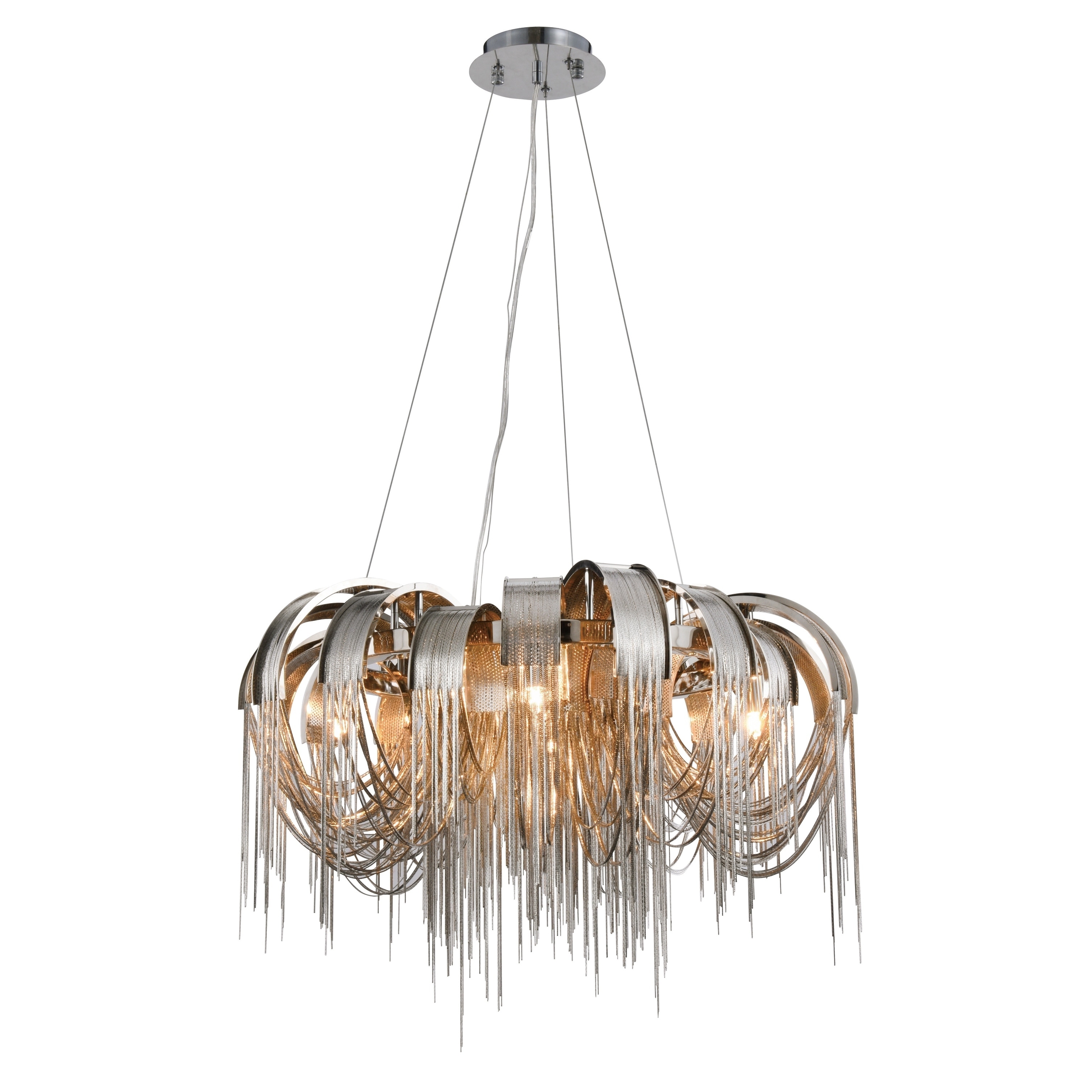 Royce Edge 5-Light Chrome Chandelier (Chrome) - Chandeliers For Bedrooms by Overstock.com