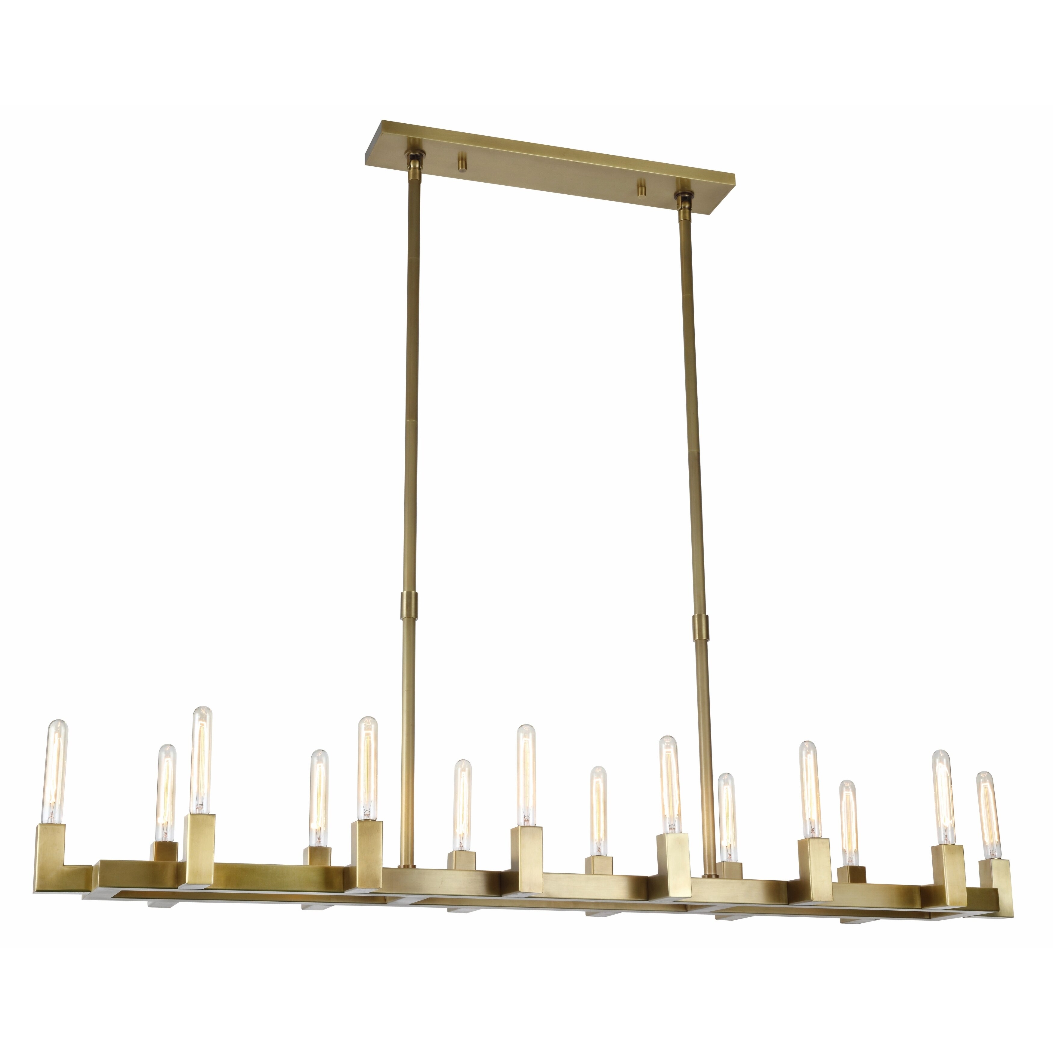 Royce Edge 14-Light Chandelier (Burnished Brass, Bronze, Polished Nickel) (Brass - burnished brass) - Chandeliers For Bedrooms by Overstock.com