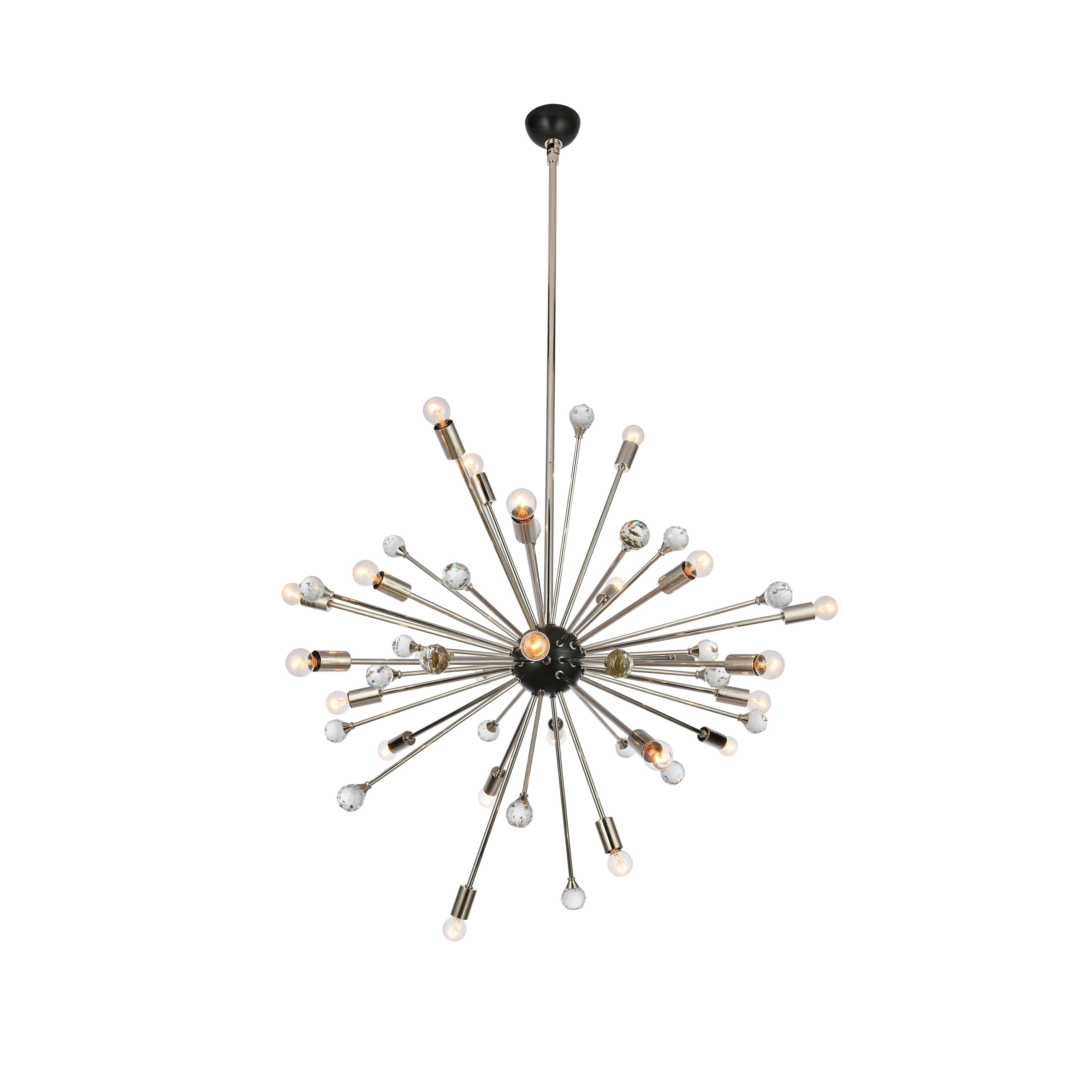 Royce Edge 24-Light Polished Nickel and Bronze Chandelier (polished nickel&bronze - royal cut clear crystal) - Chandeliers For Bedrooms by Overstock.com