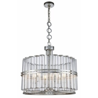 Royce Edge 6-Light Chandelier (Antique Gold Leaf, Antique Silver Leaf) (antique silver leaf) - Chandeliers For Bedrooms by Overstock.com