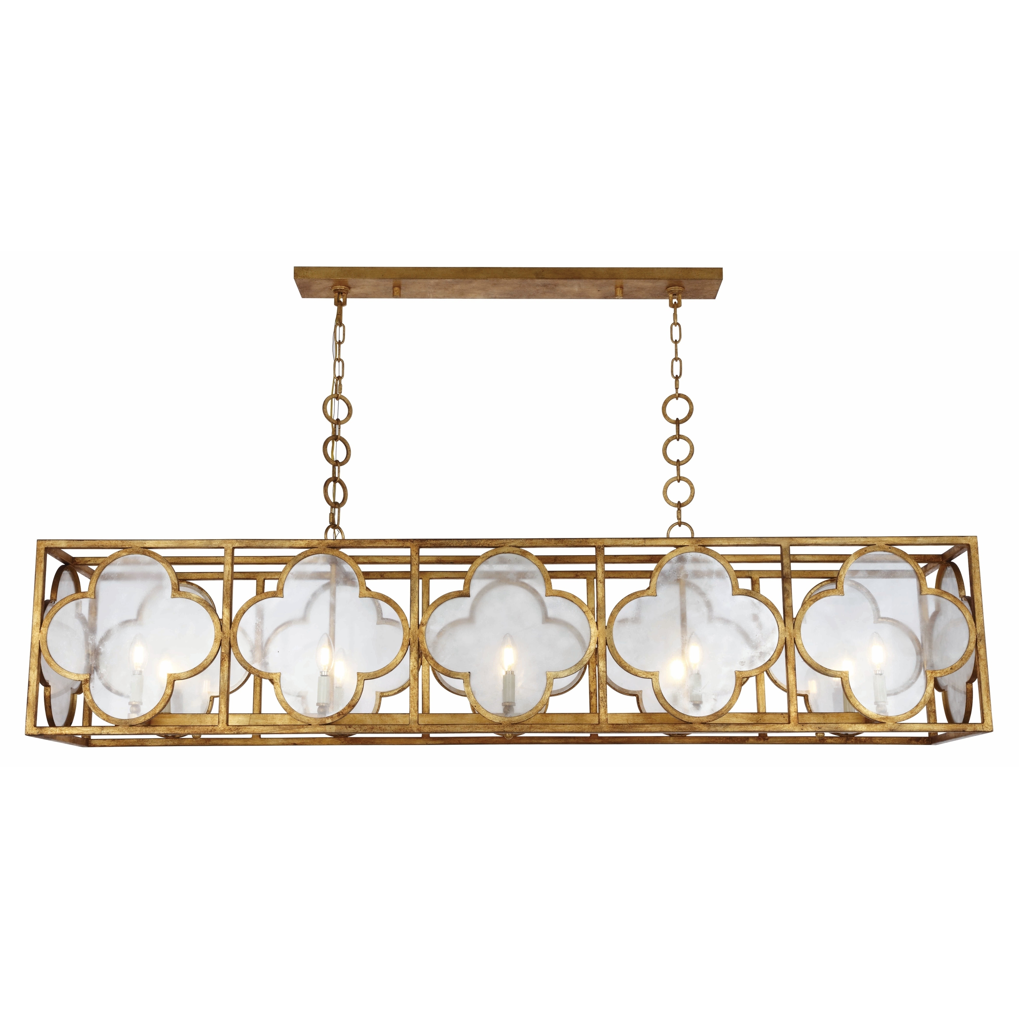 Royce Edge 10-Light Golden Iron Chandelier (antique glass/golden iron) - Chandeliers For Bedrooms by Overstock.com