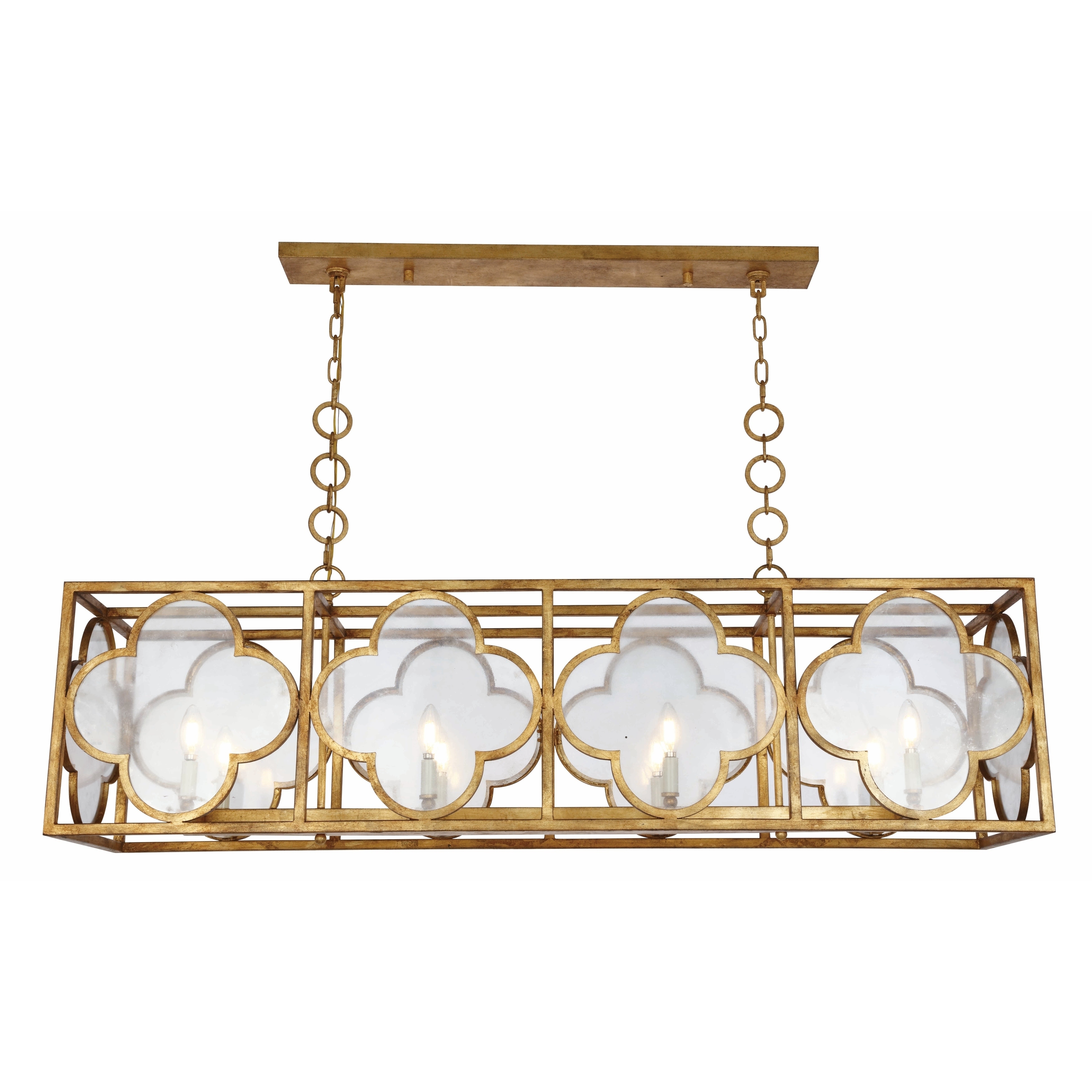 Royce Edge 8-Light Golden Iron Chandelier (antique glass/golden iron) - Chandeliers For Bedrooms by Overstock.com