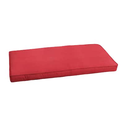 Sunbrella Textured Red Indoor/ Outdoor Bench Cushion by Sorra Home