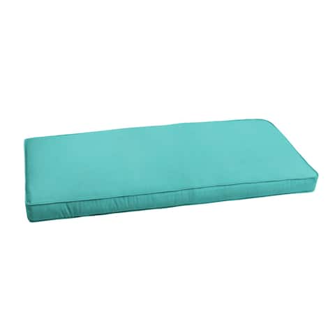 Sunbrella Aruba Blue Indoor/ Outdoor Bench Cushion 37" to 48" by Humble + Haute