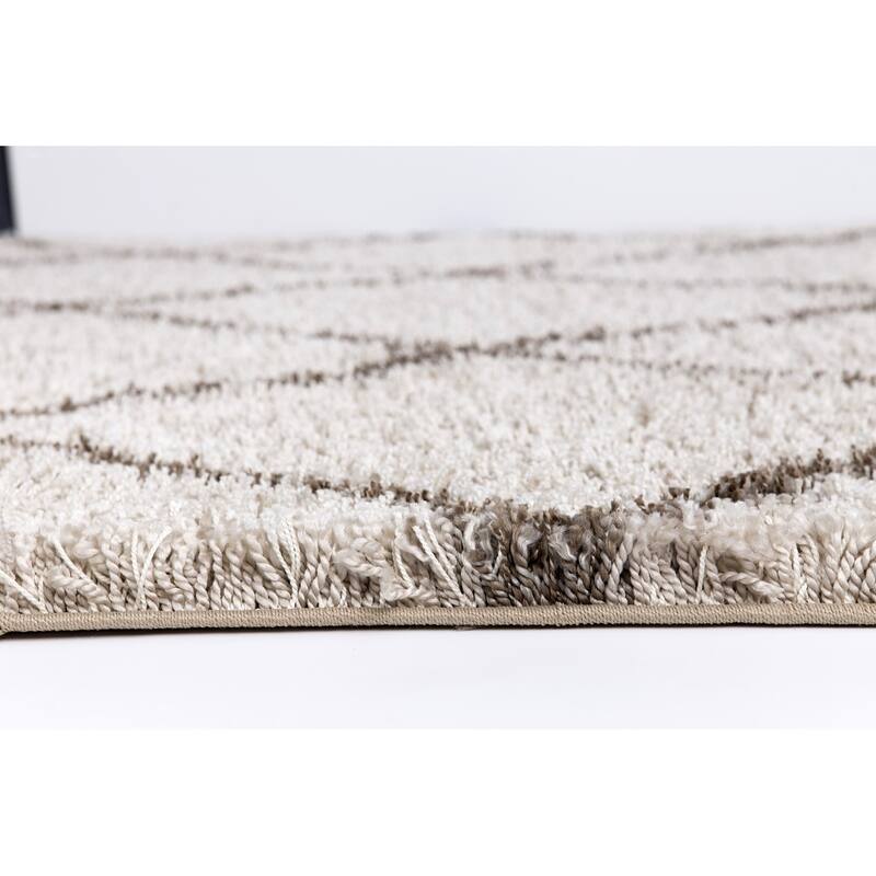 Concord Global Ocean Shag Lattice Area Rug