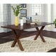 Simple Living Mandeville Live Edge Solid Wood Walnut Dining Table - Thumbnail 0