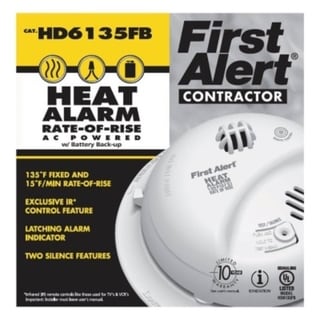 First Alert BRK Hardwired Heat Detection Smoke Detector