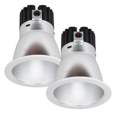 Maxxima 6 in. Commercial Recessed LED Downlight, Dimmable, 18 Watts, 1500 Lumens, 4000K (2 Pack)