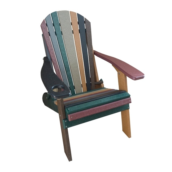 Shop Folding Adirondack Chair - Fanback Style - Earth Tone 