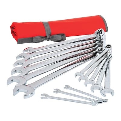 Crescent 15 pc. Chrome Metric Combination Wrench Set