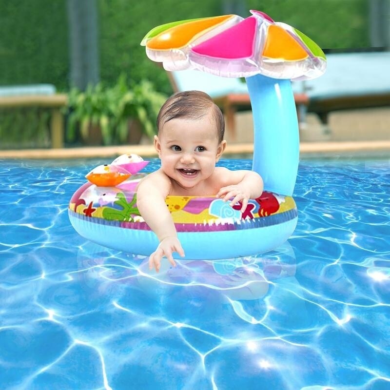 baby swim ring with shade