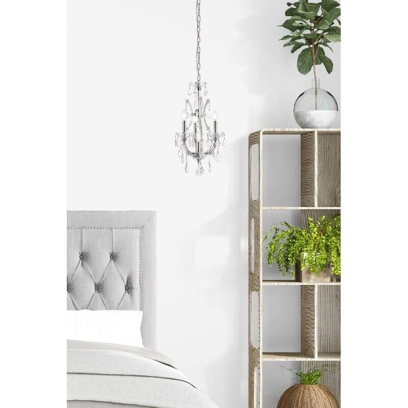 Fleur Illumination Collection Pendant D:12in H:22in Lt:4 Chrome Finish