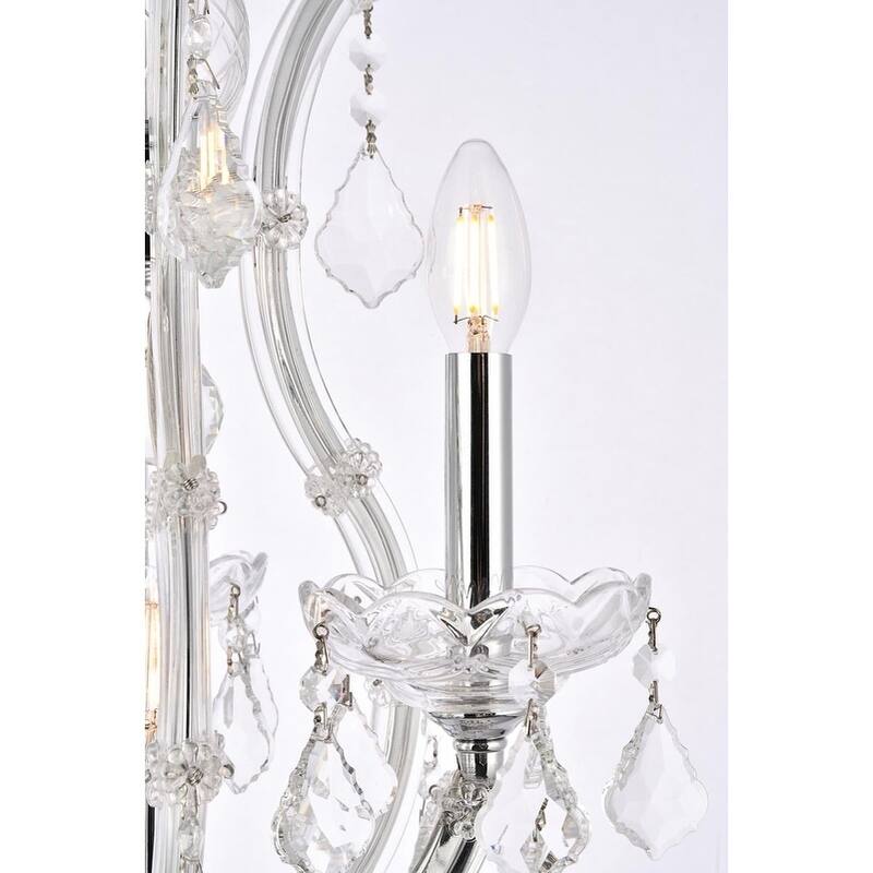 Fleur Illumination Collection Pendant D:12in H:22in Lt:4 Chrome Finish