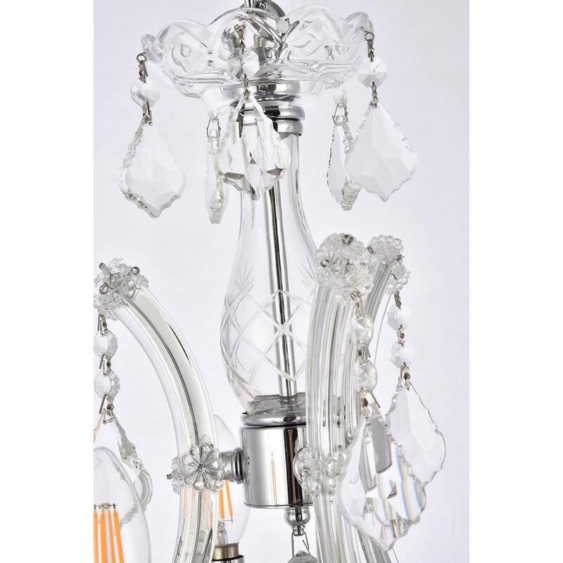 Fleur Illumination Collection Pendant D:12in H:22in Lt:4 Chrome Finish