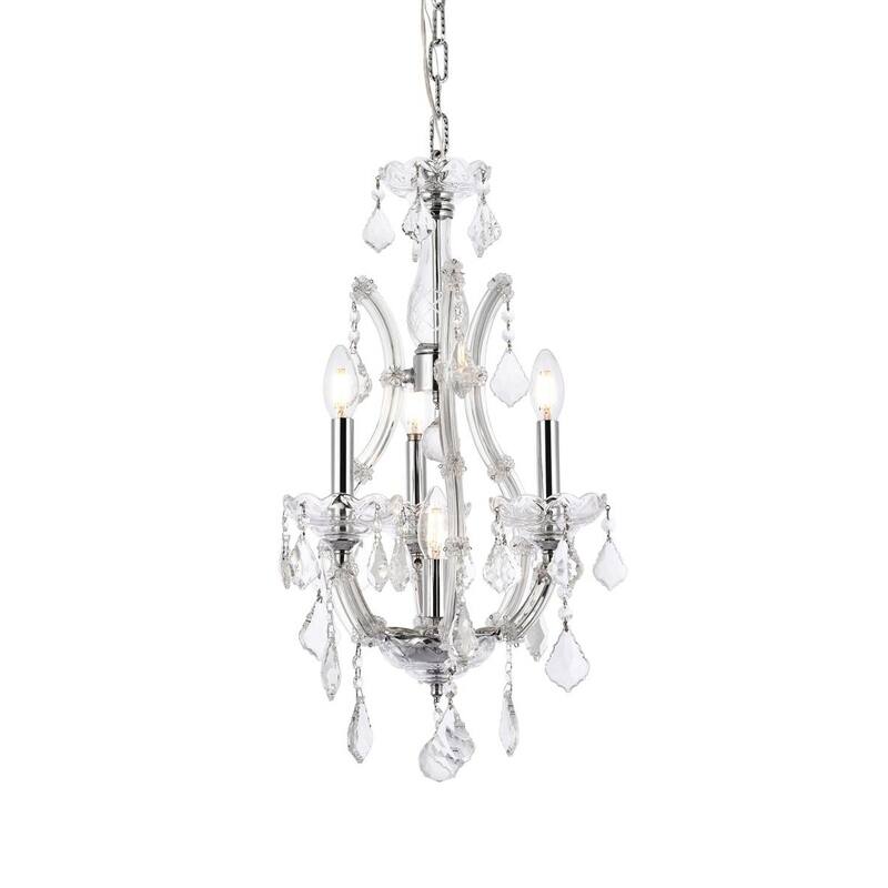 Fleur Illumination Collection Pendant D:12in H:22in Lt:4 Chrome Finish