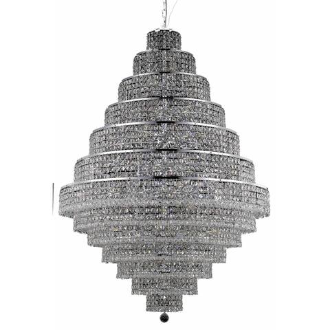 Fleur Collection Chandelier D:42in H:60in Lt:38 Chrome Finish