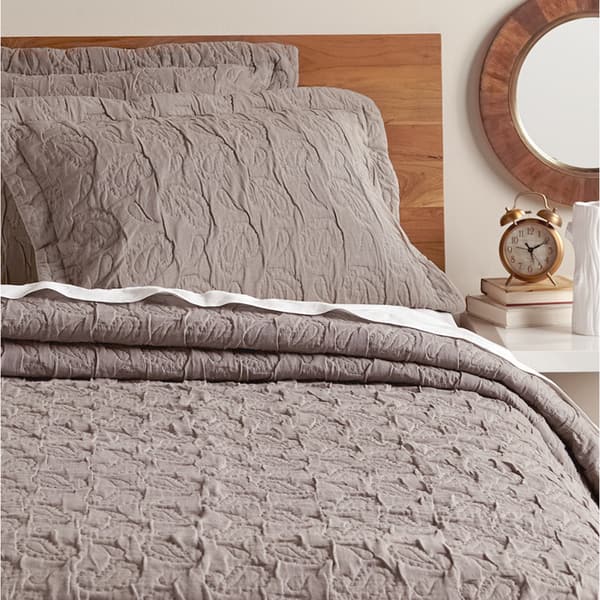 slide 1 of 1, Daniella Grey Cotton Quilt