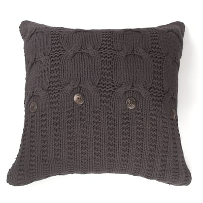 Chima Cable Knit Cotton Throw Pillow